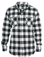 Urban Classics - Chemise En Flanelle À Carreaux - Chemise en flanelle - Homme - noir blanc