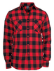 Urban Classics - Chemise En Flanelle À Carreaux - Chemise en flanelle - Homme - noir rouge