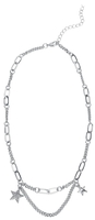 Urban Classics - Crystal Stars Necklace - Collier - Femme - couleur argent