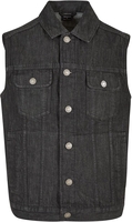 Urban Classics - Denim Sans Manches - Veste - Homme - noir