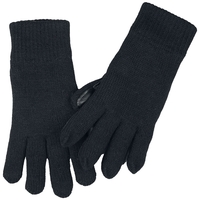 Urban Classics - Gants Tricotés Simili-Cuir - Gants - Unisexe - noir