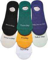 Urban Classics - Invisible Weekly Socks 7-Pack - Chaussettes - Unisexe - multicolore