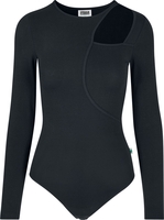 Urban Classics - Ladies Cut Out Longsleeve Body - Body - Femme - noir