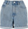 Urban Classics - Ladies High Waist Boyfriend Shorts - Short Sexy - Femme - bleu