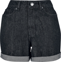 Urban Classics - Ladies High Waist Boyfriend Shorts - Short Sexy - Femme - noir