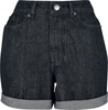 Urban Classics - Ladies High Waist Boyfriend Shorts - Short Sexy - Femme - noir
