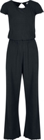 Urban Classics - Ladies Rib Wid Leg Jumpsuit - Salopette - Femme - noir