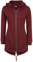 Urban Classics - Ladies Sweat Parka - Sweat-shirt zippé à capuche - Femme - bordeaux