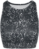 Urban Classics - Ladies Tie Dye Sports Bra - Bustier - Femme - noir blanc