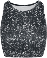 Urban Classics - Ladies Tie Dye Sports Bra - Bustier - Femme - noir blanc