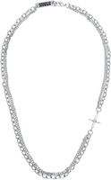 Urban Classics - Layering Small Cross Necklace - Collier - Femme - couleur argent