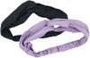 Urban Classics - Light Basic Headband 2-Pack - Bandeau - Femme - noir lilas