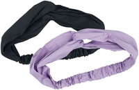 Urban Classics - Light Basic Headband 2-Pack - Bandeau - Femme - noir lilas
