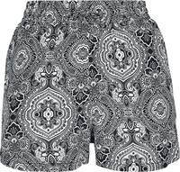 Urban Classics - Short Resort Viscose AOP - Short - Femme - noir blanc