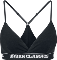 Urban Classics - Soutien-Gorge Triangle Avec Logo - Bustier - Femme - noir