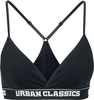 Urban Classics - Soutien-Gorge Triangle Avec Logo - Bustier - Femme - noir