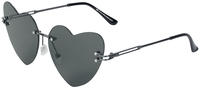 Urban Classics - Sunglasses Heart With Chain - Lunettes de soleil - Unisexe - noir
