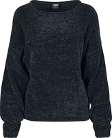 Urban Classics - Sweat Oversize En Chenille - Sweat-shirt - Femme - noir