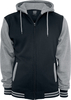Urban Classics - Sweat Zippé Bicolore - Sweat-shirt zippé à capuche - Homme - noir gris