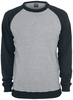 Urban Classics - T-shirt Raglan Col Rond - Sweat-shirt - Homme - gris noir