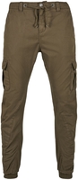 Urban Classics - Treillis élastiqué - Pantalon Cargo - Homme - olive