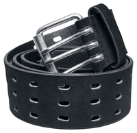 Urban Classics - Velour Leather Tripple Thorn Buckle Belt - Ceinture - Unisexe - noir