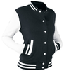 Urban Classics - Veste Américaine Bicolore - Veste Varsity - Femme - noir blanc