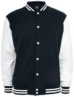 Urban Classics - Veste Américaine Bicolore - Veste Varsity - Homme - noir blanc