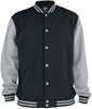 Urban Classics - Veste Américaine Bicolore - Veste Varsity - Homme - noir gris