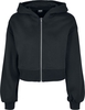 Urban Classics - Veste Zippée Courte Oversize - Sweat-shirt zippé à capuche - Femme - noir