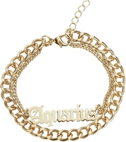 Urban Classics - Zodiac Golden Anklet Aquarius - Chaîne de cheville - Femme - couleur or