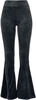 Urban Dance - Ladies High Waist Rib Velvet Flared Leggings - Legging - Femme - noir