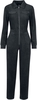 Urban Dance - Ladies Velvet Rib Boiler Suit - Salopette - Femme - noir
