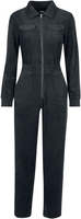 Urban Dance - Ladies Velvet Rib Boiler Suit - Salopette - Femme - noir