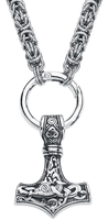 URBANTIMBER - Marteau De Thor - Collier - Homme - couleur argent