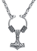URBANTIMBER - Marteau De Thor - Collier - Homme - couleur argent