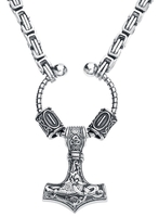 URBANTIMBER - Marteau De Thor - Collier - Homme - couleur argent