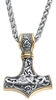 URBANTIMBER - Marteau De Thor - Collier - Homme - couleur argent