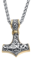 URBANTIMBER - Marteau De Thor - Collier - Homme - couleur argent