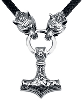 URBANTIMBER - Marteau De Thor - Collier - Homme - couleur argent