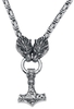URBANTIMBER - Marteau De Thor - Collier - Homme - couleur argent
