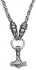 URBANTIMBER - Marteau De Thor & Fenrir - Collier - Homme - couleur argent