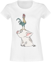 Vaiana - Pua & Hei Hei - T-Shirt Manches courtes - Femme - blanc