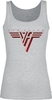 Van Halen - Red Logo - Top - Femme - gris chiné