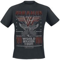 Van Halen - World Invasion Tour 1980 - T-Shirt Manches courtes - Homme - noir