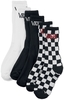 Vans - Classic Crew Checkerboard Enfants (Lot De 3) - Chaussettes Bébé - Unisexe - noir blanc