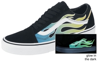 Vans - OLD SKOOL Glow Flame Black/White - Baskets - Homme - noir multicolore