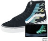 Vans - SK8-HI Glow Flame Black/White - Baskets hautes - Homme - noir multicolore