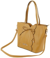 Voodoo Vixen - Bow Front Scalloped Shopper Bag - Sac à main - Femme - marron