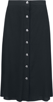 Voodoo Vixen - Heart Button Midi Skirt - Jupe mi-longue - Femme - noir